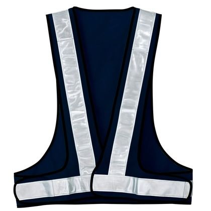 反射材付メッシュベスト50 008ネイビー×ホワイト F 8710 1