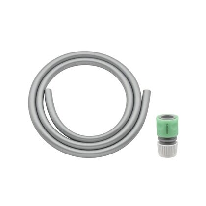 ホース 9m ホーセンド付き (散水 内径15ミリ 耐候性 防藻 ) シルバー GA-QD019 1点