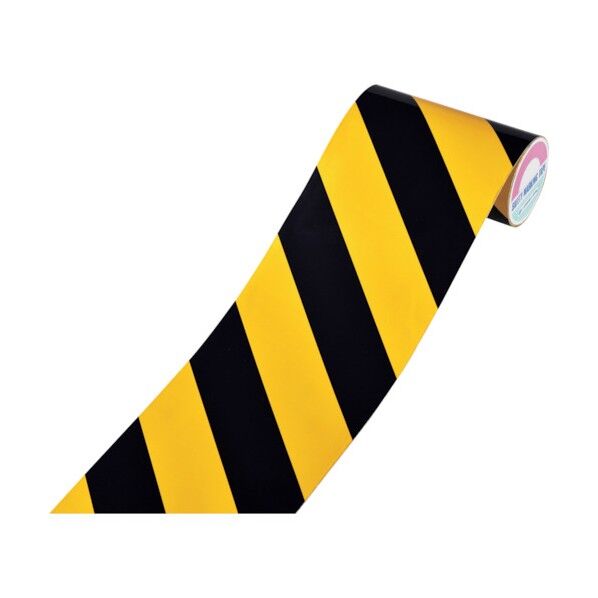 粗面用反射テープ AHT‐210TR 黄/黒(トラ) 200mm×10m 319033 1個