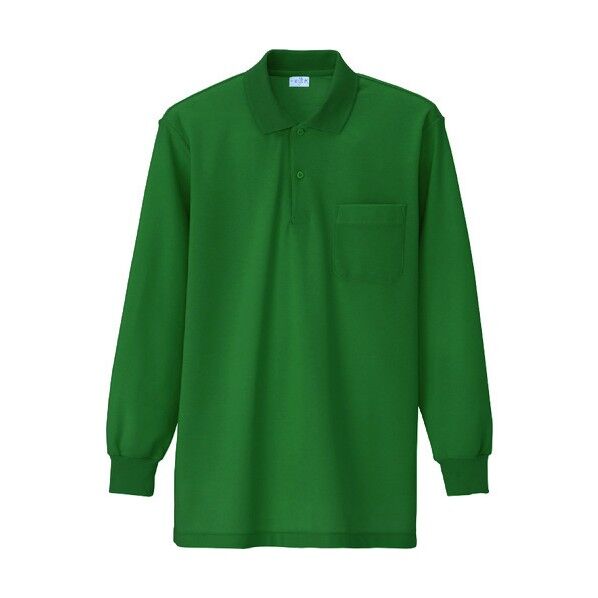 長袖ポロシャツ(男女兼用)AZ860-007グリーンS 007グリーン S 860 1