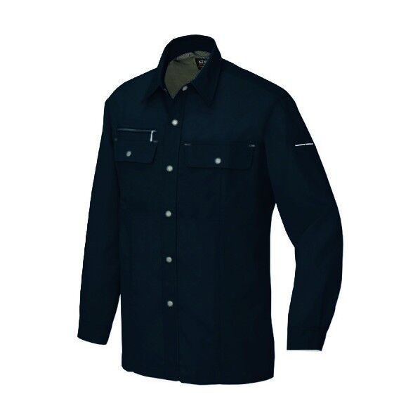 長袖シャツ（男女兼用）（薄地） 010ブラック 3L 5565 1