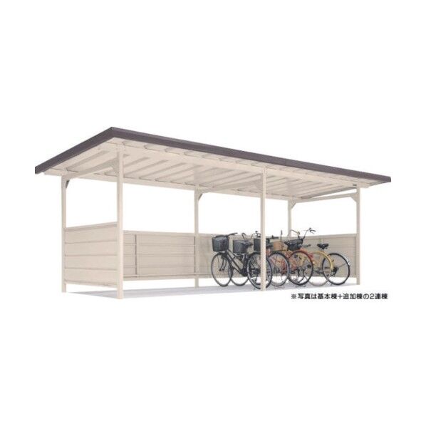 ※法人専用品※淀川製鋼所 ヨドコウ ヨド自転車置場 YOKC-245 ブラウニー 2連棟 YOKC-245BN-1-2X1 1点...
