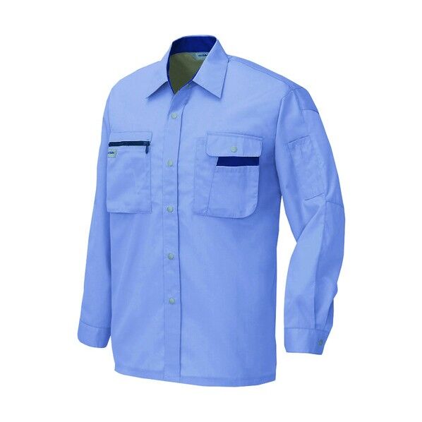 長袖シャツ(男女兼用)(薄地) 076ミストバイオレット L 5325 1