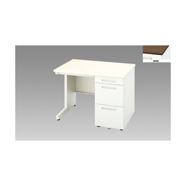 片袖デスク (ロングストローク引出し) XEHH107H-WWN 1点