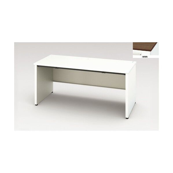 平デスク (パネル脚タイプ・浅型引出し付) XEHH167FP-S-WWN 1点