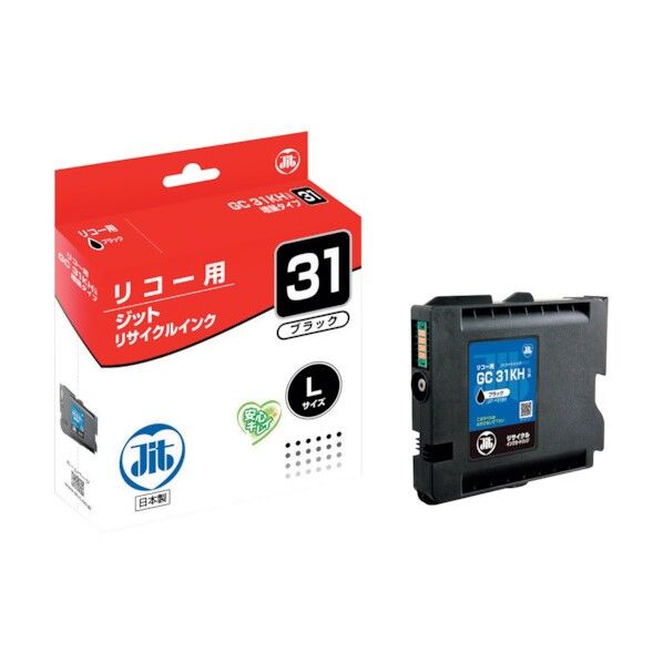 GC31KH対応 ジットリサイクルインク(Lサイズ) ブラック JIT-R31BH 1個