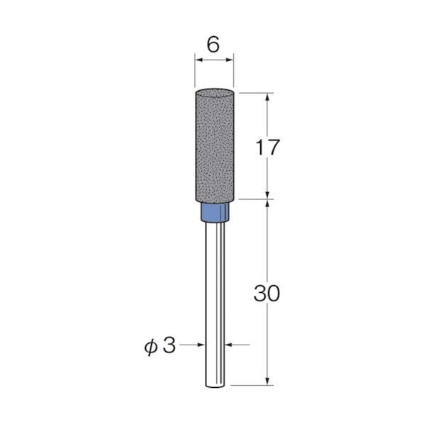 軸付セラミックゴム砥石(金属研削用)外径(mm):6粒度(#):120 R2322 10本