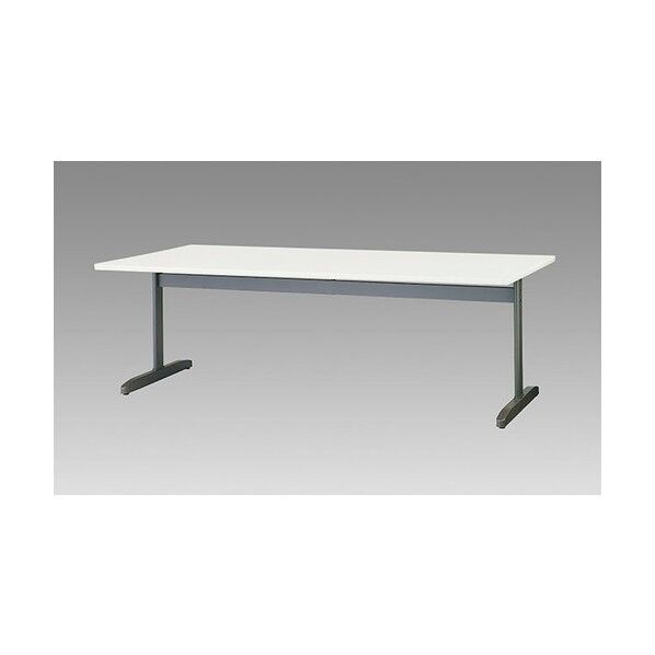 会議用テーブル (T字脚) (直線) KHE2110-WH 1点