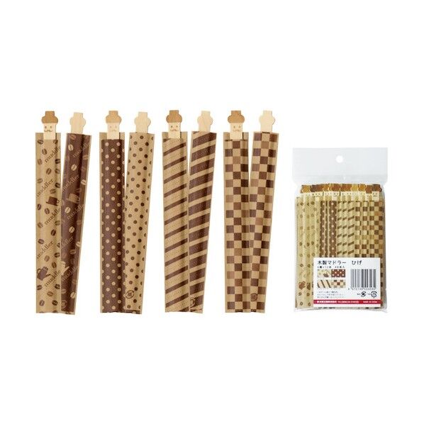 木製マドラー ひげ 袋入 48本アソート
