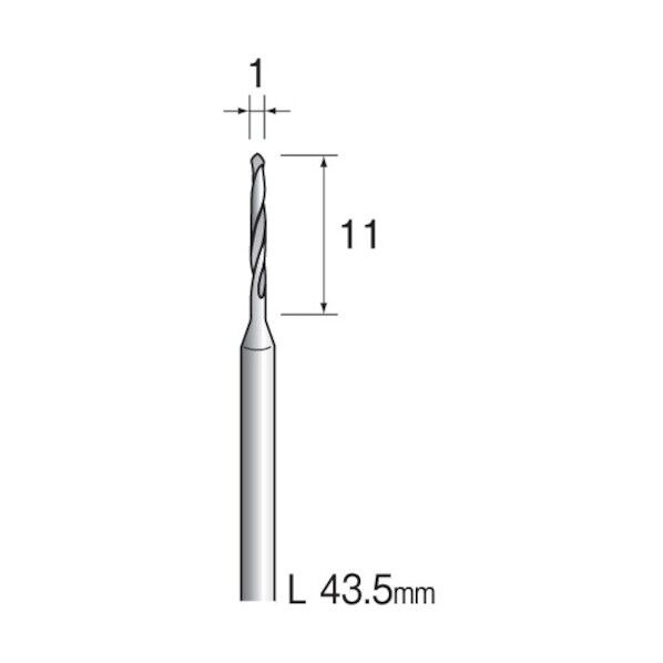 ミニモ　ハイスピードスチールトドリル　φ１　（１０本入） KA1116 10本