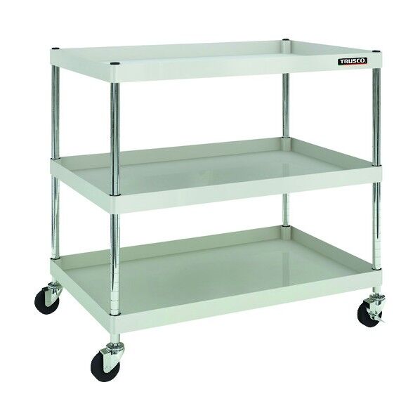 フレックスワゴン 900X600XH880 Φ75エラストマー車輪 ハンドルなし W色 FLW-833NHE-75-W 1点