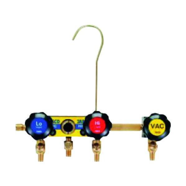 スリーゲージマニホールドボディ(R22、R12、R502)