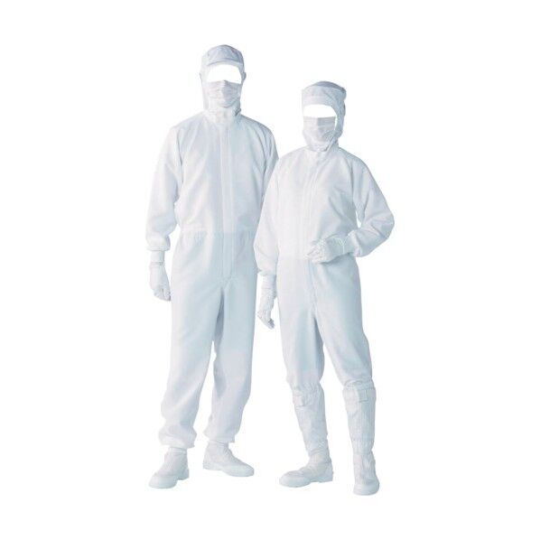 着用快適クリーンスーツ JK190C ホワイト LL JK190C-01-LL 1点