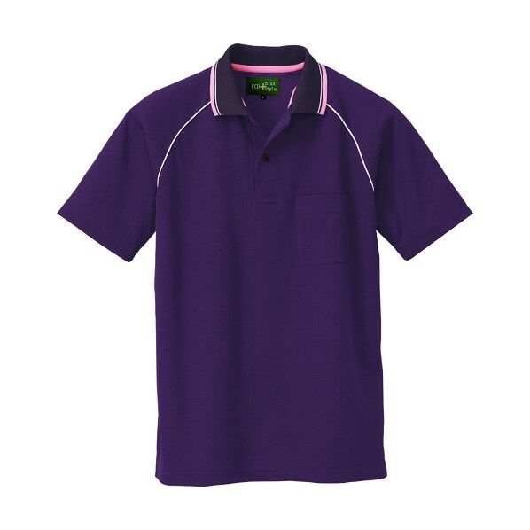 制電半袖ポロシャツ(男女兼用)AZ50005-062チョコレートSS 062チョコレート SS 50005 1