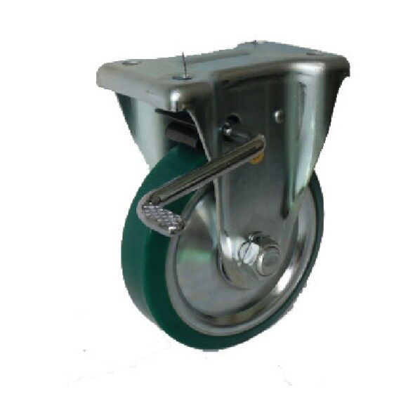 プレス製固定金具ブレーキ付ウレタン車