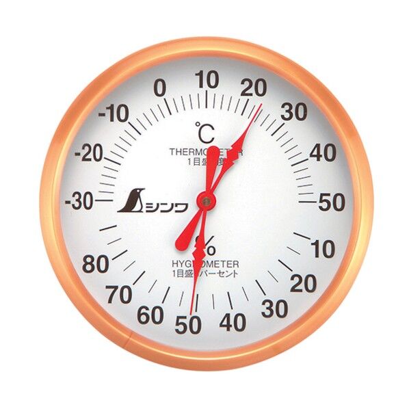 温湿度計丸型U-1 ホワイト 10cm 72691 1点
