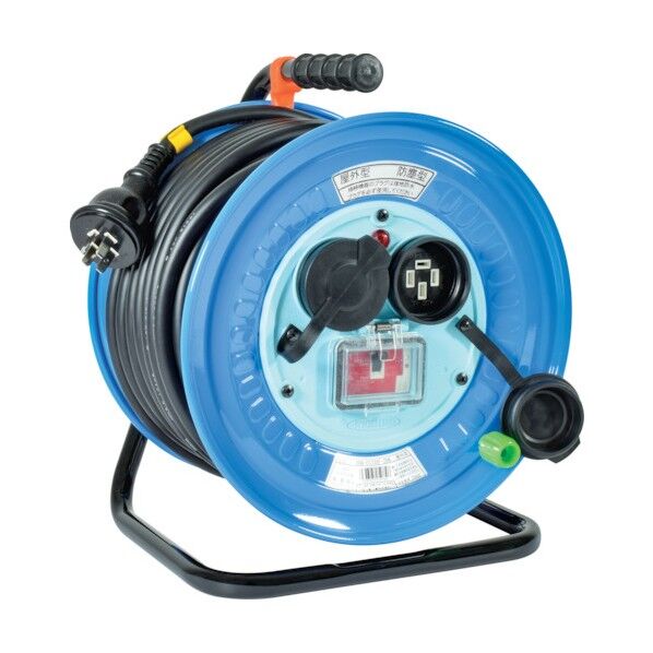 防雨・防塵型 動力用電工ドラム 三相200V 4芯 アース付 30m 13.5KG DNW-EC330F-20A