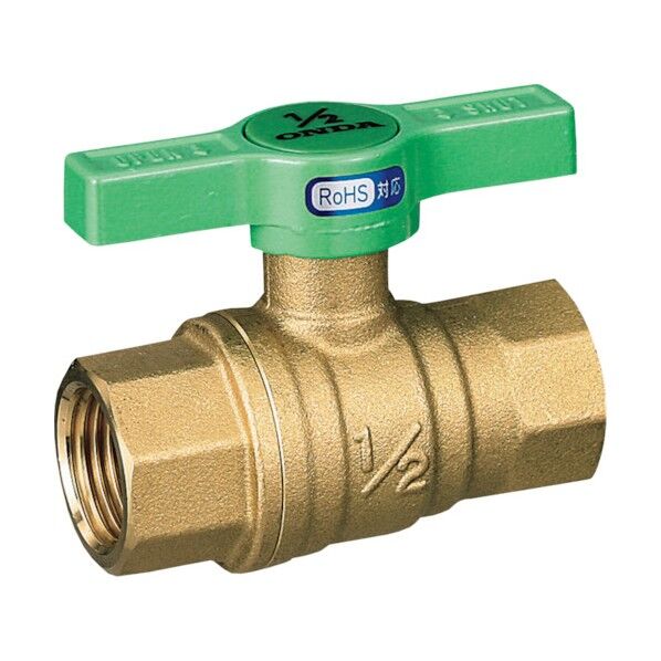 ボールバルブFF型(黄銅・Tハンドル) Rcねじ×Rcねじ