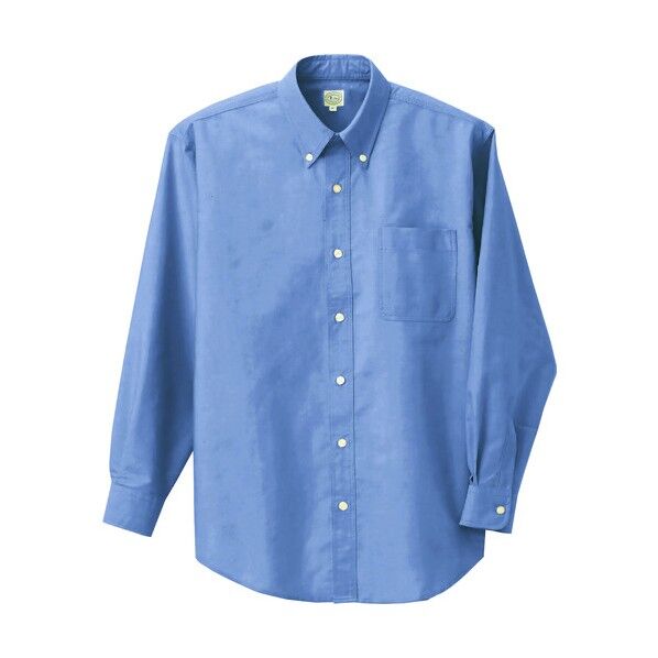 長袖T/Cオックスボタンダウンシャツ(男女兼用) 008ネイビー SS 7822 1