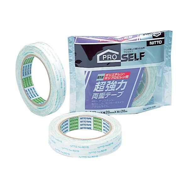高性能ポリエチレン・ポリプロピレン用 超強力両面テープ 幅20mm×長さ20m×厚み0.12mm J0990 1点