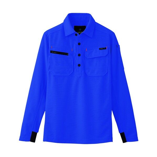 長袖ポロシャツ（男女兼用） 006ロイヤルブルー L 10608 1
