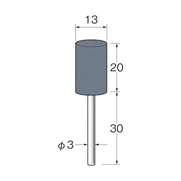 軸付セラミックゴム砥石(非金属研磨用)外径(mm):13粒度(#):120 R2252 10本