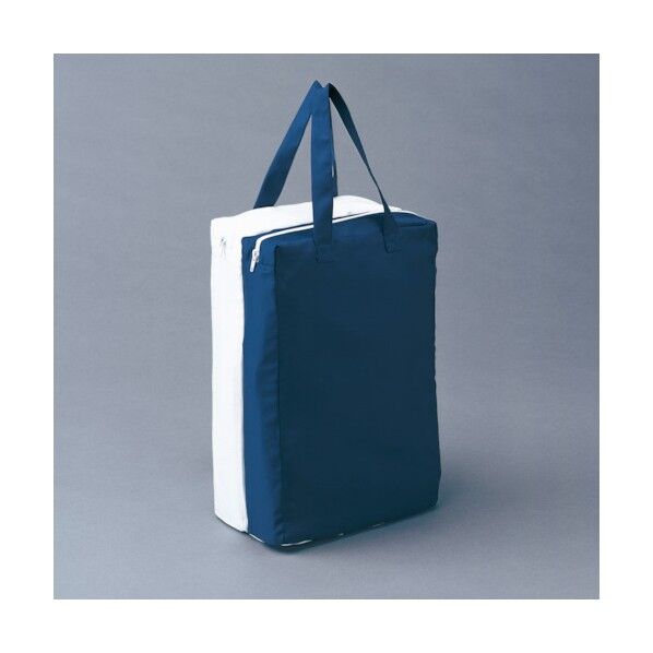 たて型携帯バック 白/紺 G81426 1点