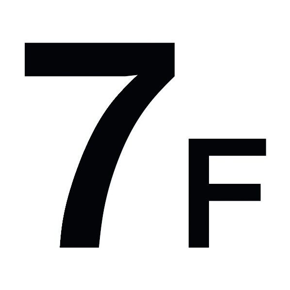 階数表示標識450角 7F 6300000409 1点