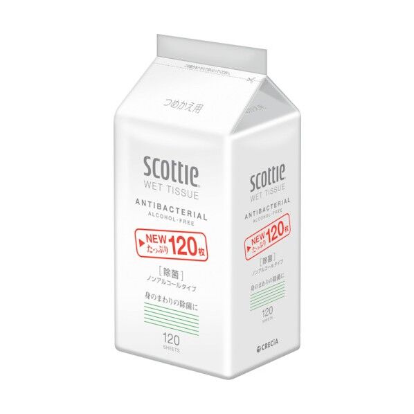 クレシア スコッティ ウェットティシュー除菌 ノンアルコールタイプ 120枚詰替え用 77024 120枚...
