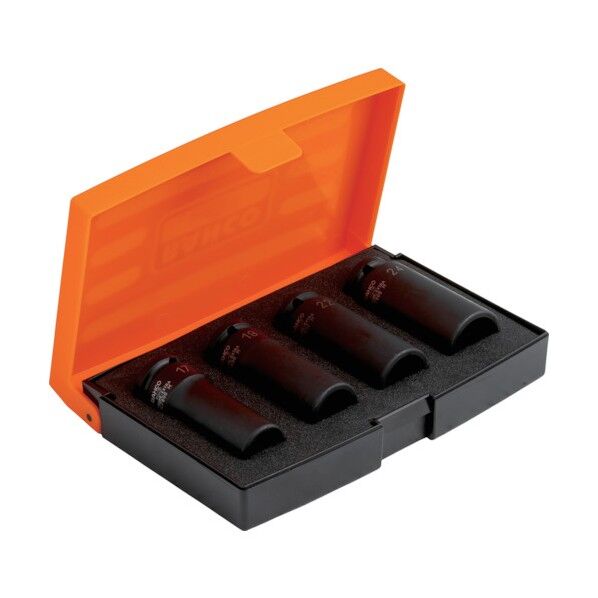 1/2” ディープインパクトソケットセット4PCS(17/19/22/24mm)