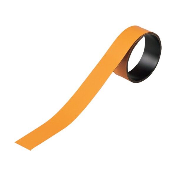 テープ状カラーマグネット マグネ25YR オレンジ 25mm×1m×0.8mm 312045 1個