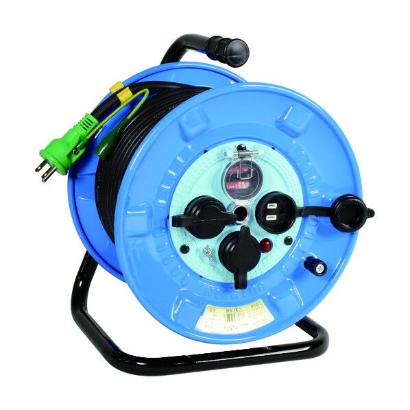 電工ドラム 防雨防塵型100V リペアポッキンドラム アース付