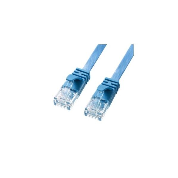 カテゴリ6AフラットLANケーブル KB-FL6A-10BL 1点