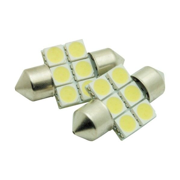 ワールドツール 2PC 3chip6SMD LEDルームランプ 31mm 26-08592 1点