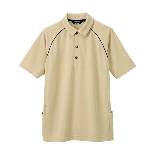 バックサイドポケット付半袖ポロシャツ（男女兼用） 002ベージュ LL 7663 1