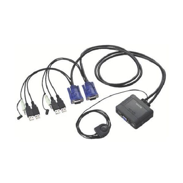 USB対応ケーブル一体型パソコン切替器