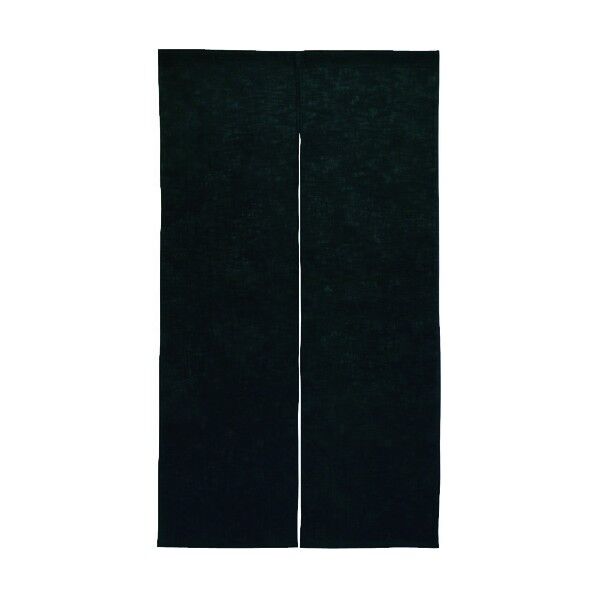 半間のれん 綿麻無地 001-08 黒 YHV0507 1点