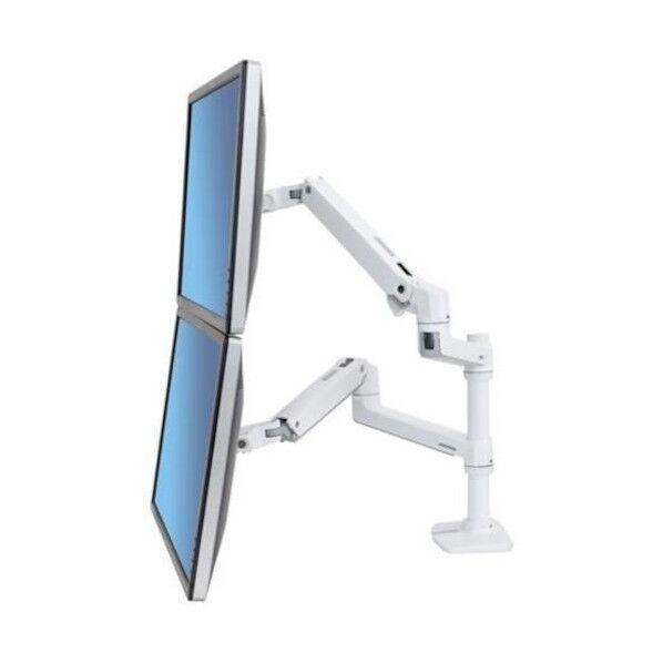 LX デュアル デスクマウントアーム スタッキング (ホワイト) 45-492-216 1点