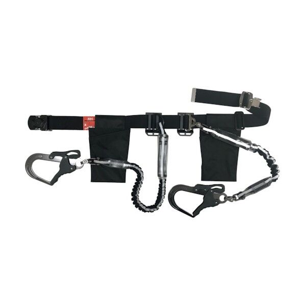 胴ベルト型墜落制止用器具(アルミフック・じゃばらランヤード・補助ロープ付き)