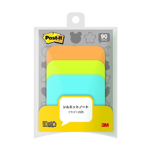 ポスト・イットシルエット強粘着吹出四角 SSS-FKS 1個