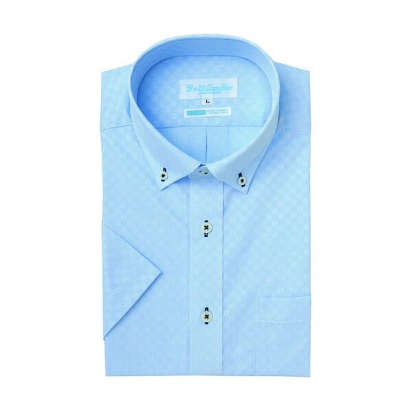 半袖ボタンダウンシャツ 007サックス M 43058 1点