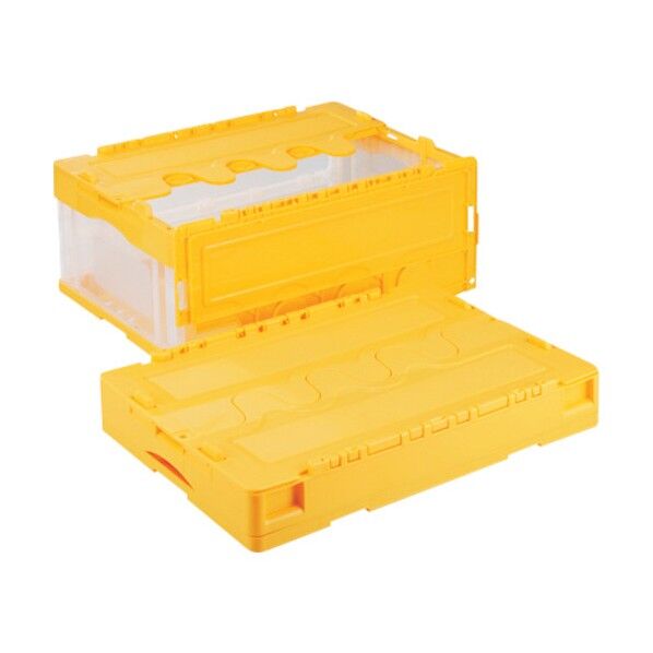 折りたたみコンテナーCF-S31NR 黄/透明 CFS31NRYT 1点