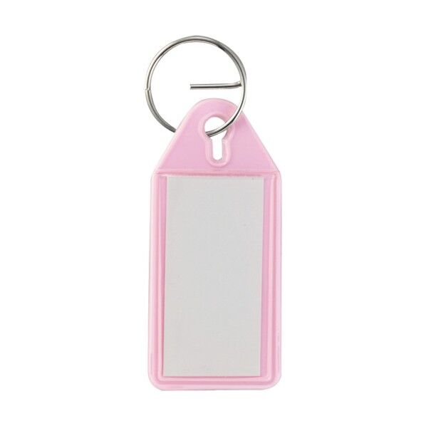 キーホルダー名札(ソフトケースタイプ)SNF‐P ピンク 55×25mm 301026 1個