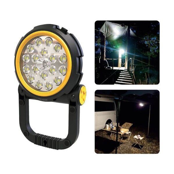 グリーンクロス 「実用新案登録」充電式LED 20W コンパクト 点灯3モード Type-C充電 YC-03W 6300031467 1台
