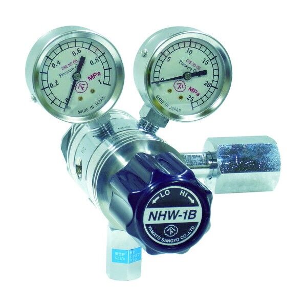 分析機用フィン付二段圧力調整器