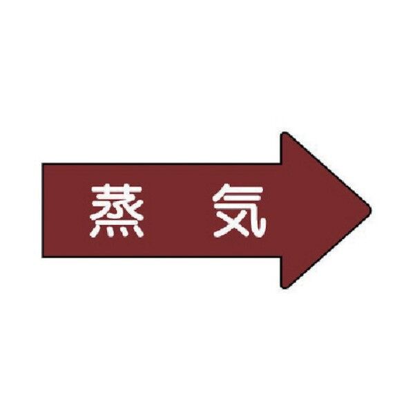 配管ステッカー 右方向表示 蒸気