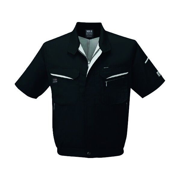 夏 半袖ブルゾン ブラック色 LLサイズ WA10470-9-LL 1点