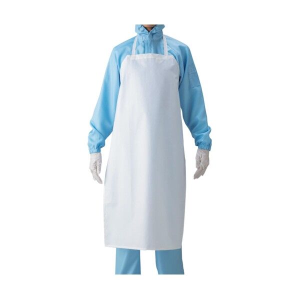 クリーンルーム用エプロン FD918C ホワイト フリーサイズ FC918C-01-FREE 1点