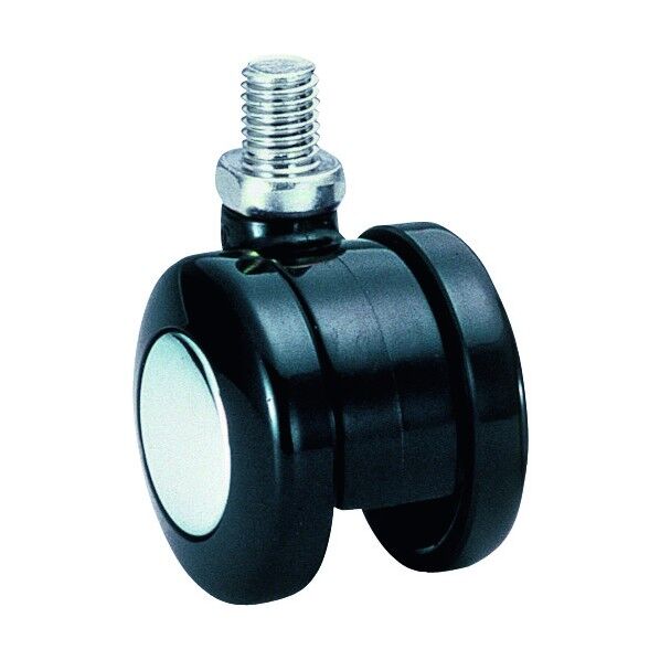 ネジ式双輪キャスターナイロン車輪 40径