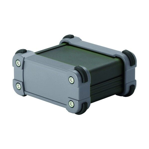 コーナーガード付アルミケースIP65防水タイプ ブラック/グレー EXW7-4-11BG 1点